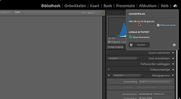 Een foto synchroniseren