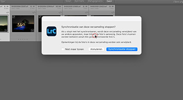 Synchronisatie van een verzameling stoppen
