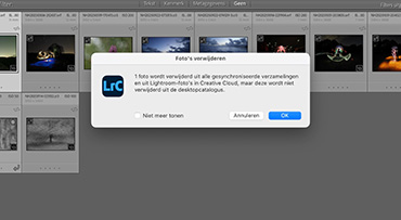 Synchronisatie van een foto stoppen